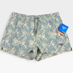 COLUMBIA Rugged Water Printed Shorts Womens S Green PFG Fishing Swim Summer New
